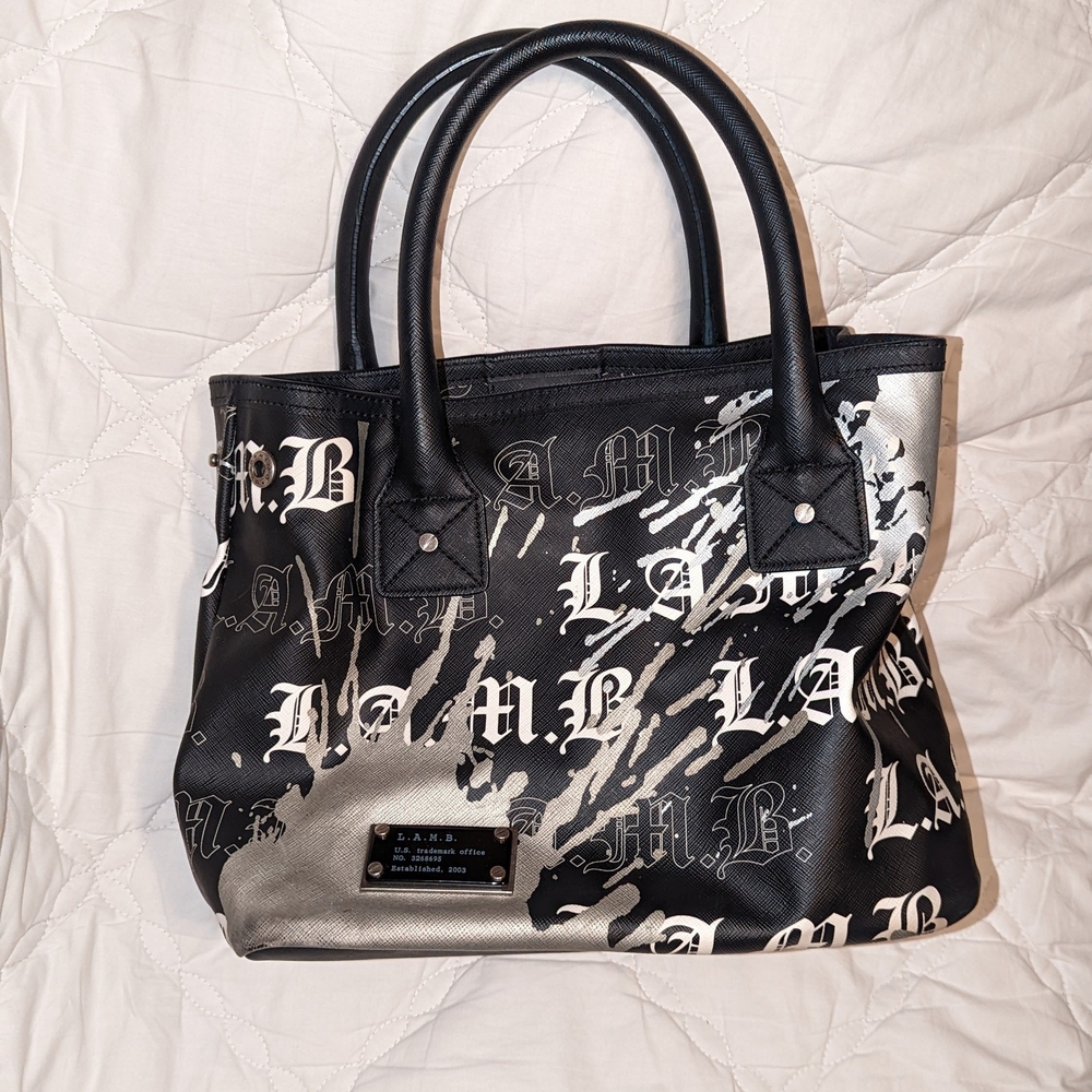 L.A.M.B. Black and White Women's Tote Bag